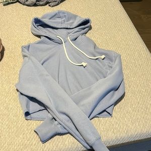 Blue cropped hoodie